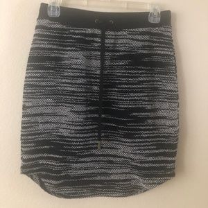 Black and Silver high low skirt